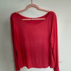 Cato Women’s Pink Long Sleeve Scooped Neck 
Top

Size L
NWOT